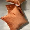 Rust Velvet Cushions x 3