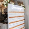 champagne wall wih florals