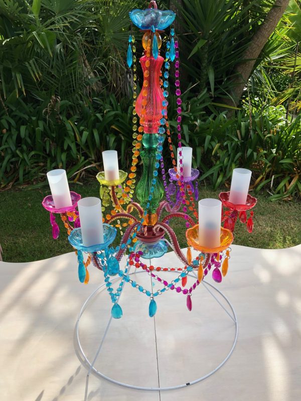 colourful boho chandelier