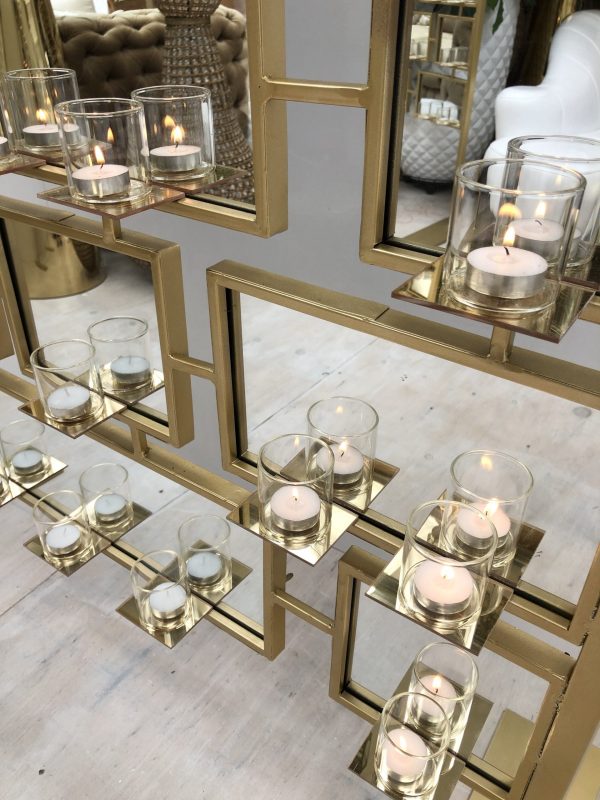 gold candle wall