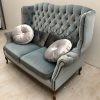 greyish blue couch