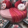 pink round daybed