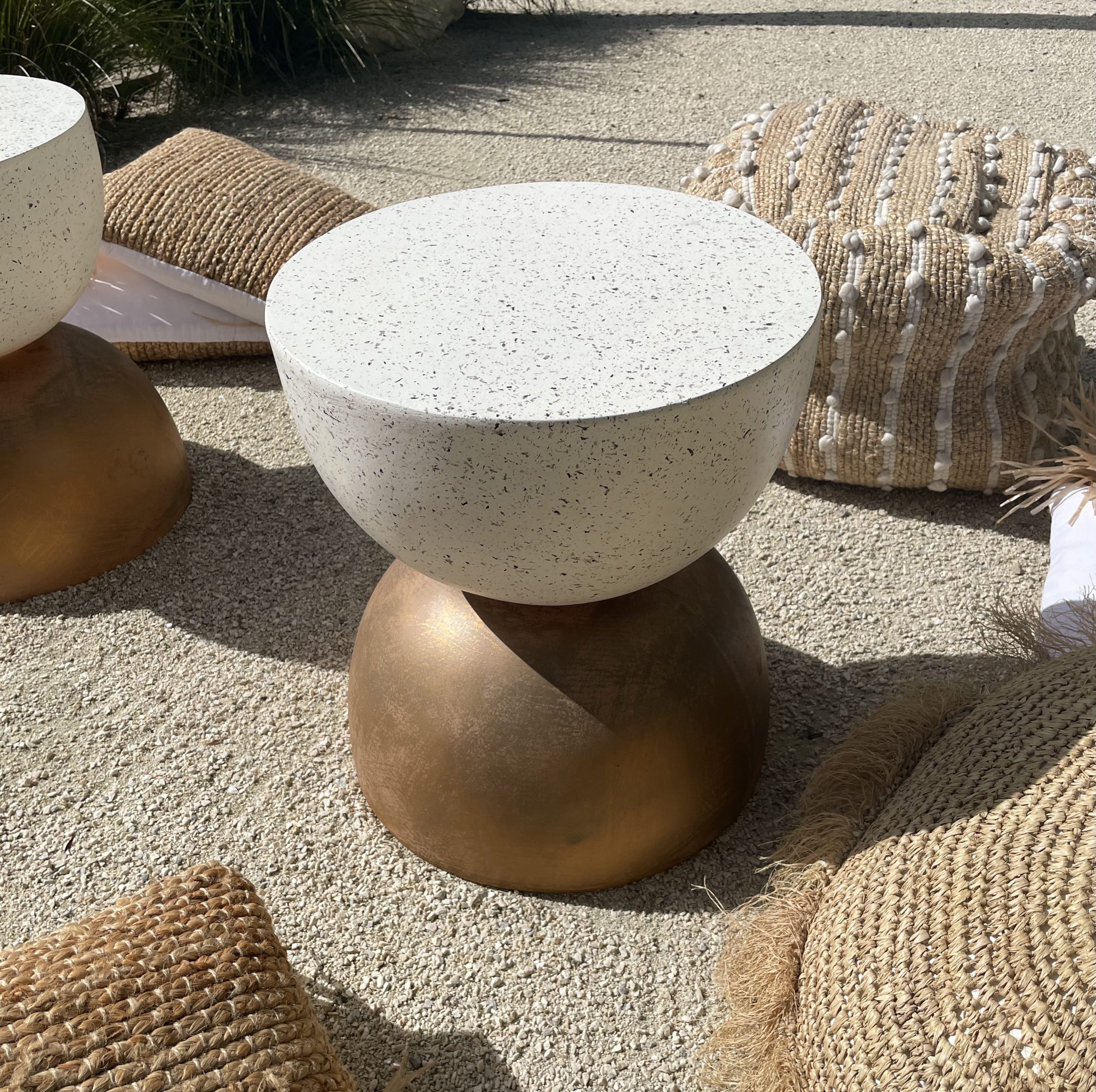 terrazzo side table for rent