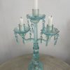 turquoise glass candelabra for rent