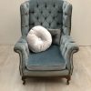 vintage blue chair for rent