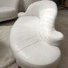 white leather chaise