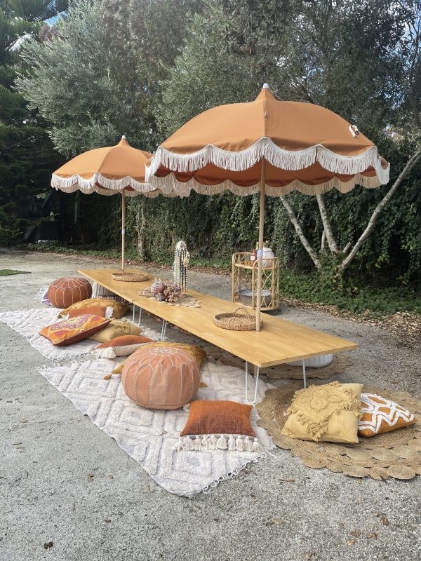 wooden long low table for rent