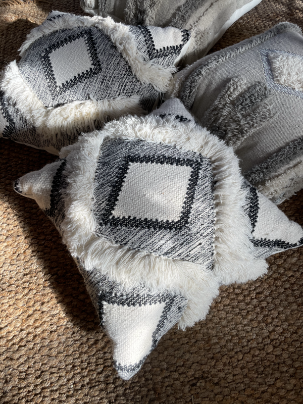 xl grey tufted floor cushion