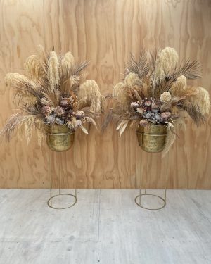 Gold Stand Dried Florals