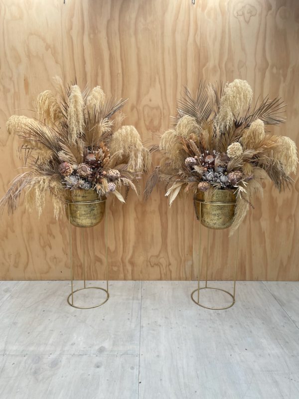 Gold Stand Dried Florals