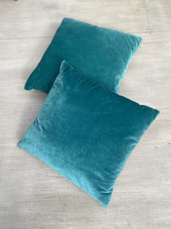 Turquoise Velvet Cushion