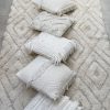 White Textured Cushions x 6