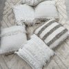 White textured Cushions x 6