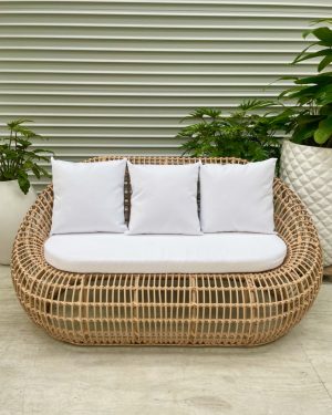 Curved Cane 3 Seater