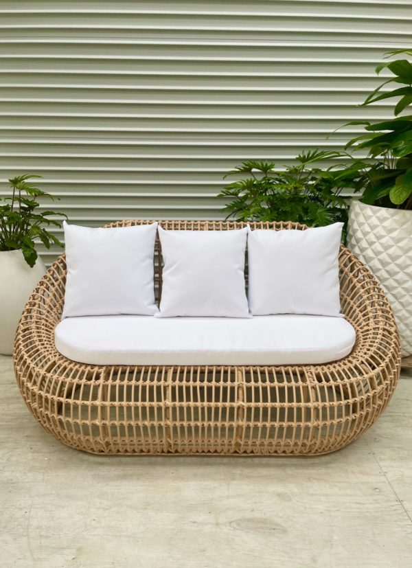 Curved Cane 3 Seater